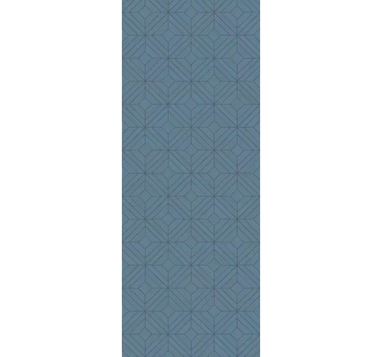 Modré čáry ve stylu art deco Geometrická tapeta - TenStickers