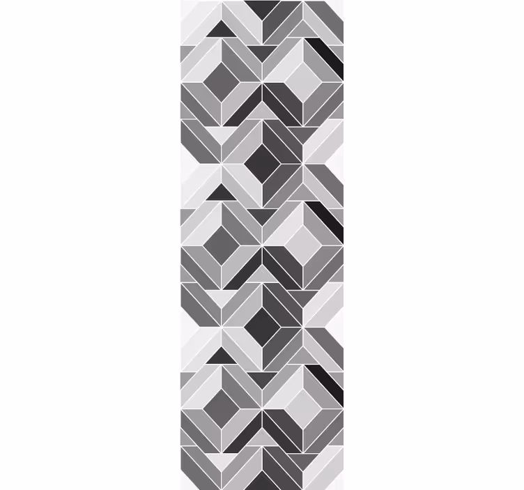 Krychlové šedé tvary Geometrické tapety - TenStickers