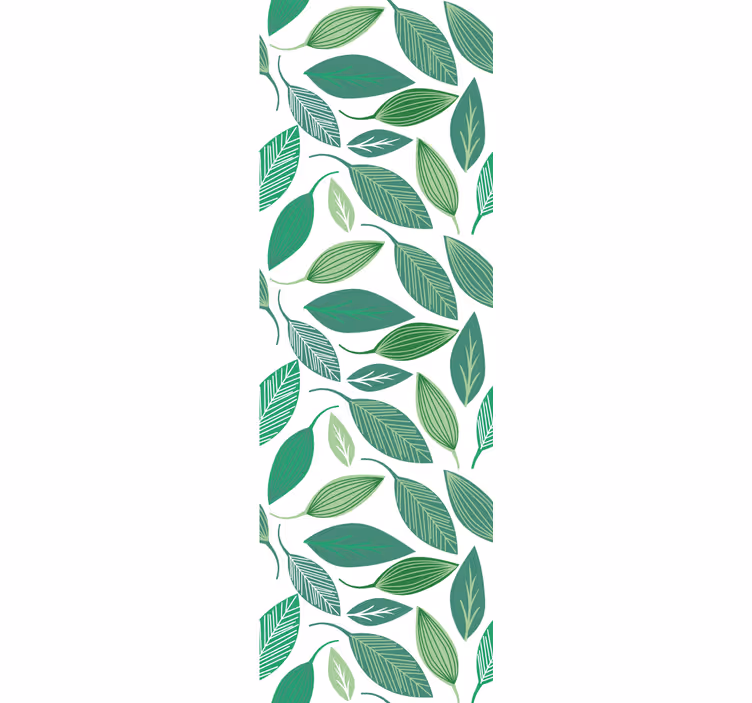 Zelené botanické prvky Dopisní tapeta - TenStickers