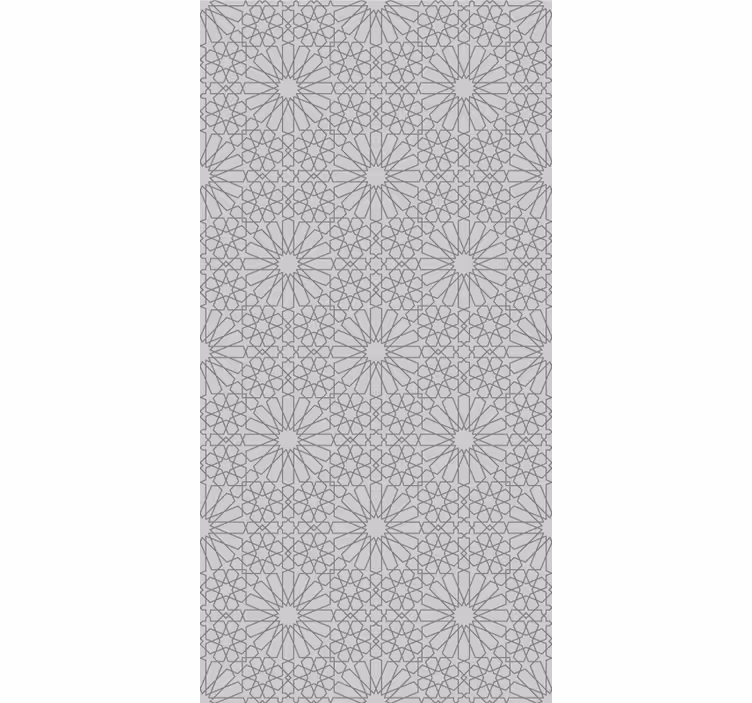 Elegantní šedý potisk Květinový ornament tapeta - TenStickers