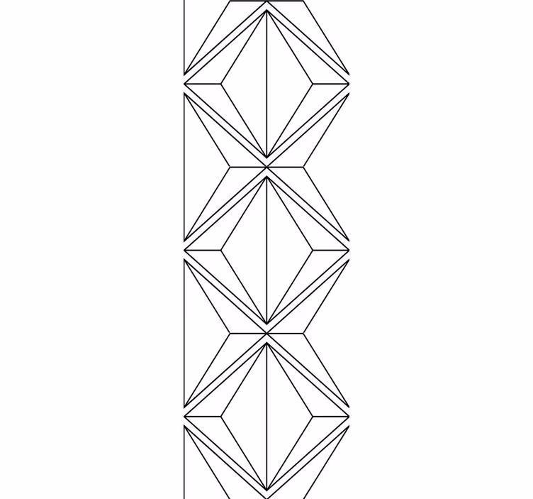 Stylizované diamantové tvary Geometrická tapeta - TenStickers