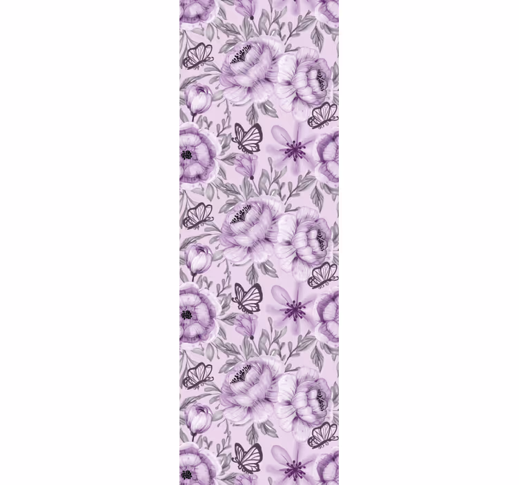 Květinové motýly uspořádání květinová tapeta - TenStickers