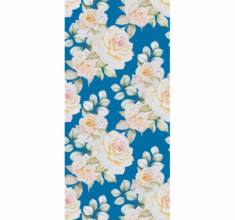 Elegantní květinové růže Květinový ornament tapeta - TenStickers