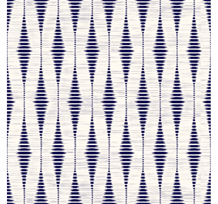 Tmavě modrá rabaul ikat Geometrické tapety - TenStickers