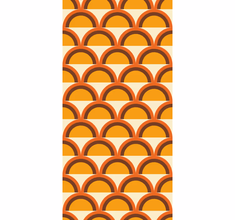 Vintage oranžové oblouky tapeta - TenStickers