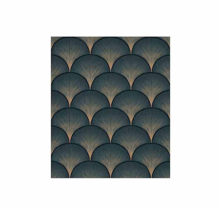 Tapety zelené vějíře ve stylu art deco z 20 - TenStickers