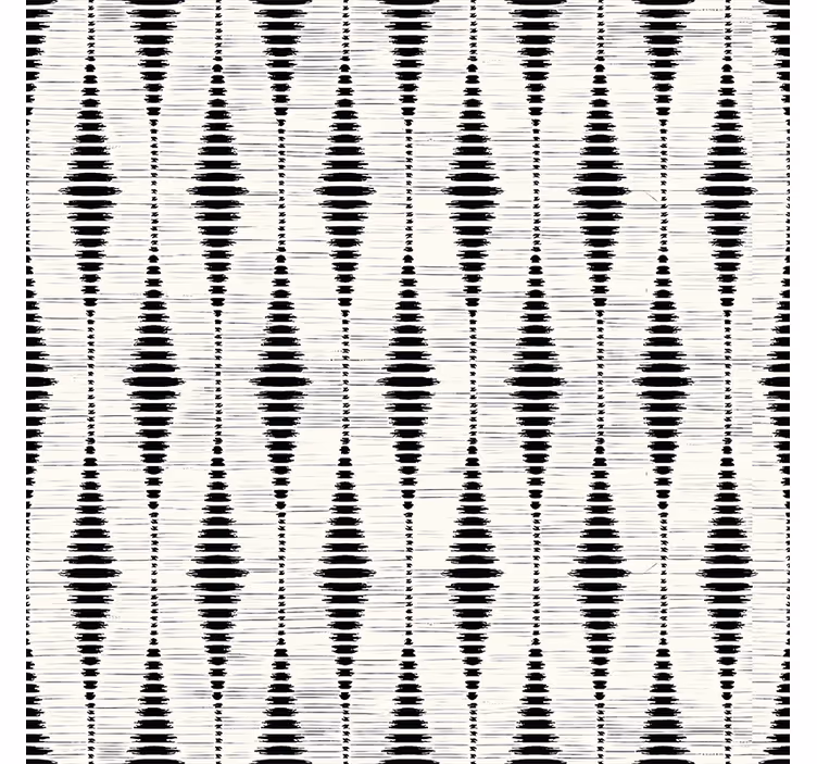Geometrické tapety Černý rabaul ikat - TenStickers