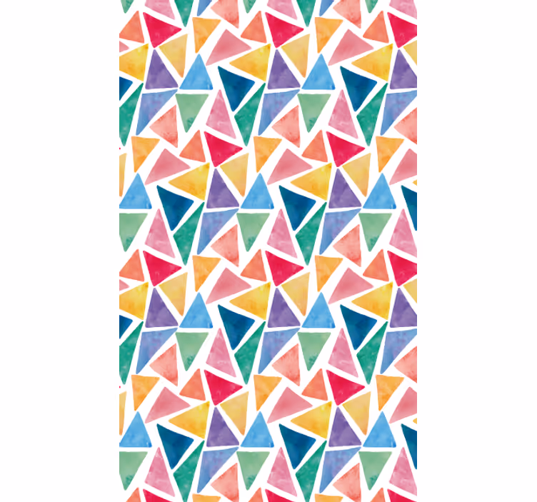 Geometrická tapeta veselé barevné trojúhelníky - TenStickers