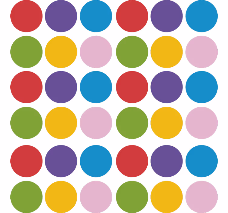 Geometrická tapeta jednoduché barevné kruhy - TenStickers