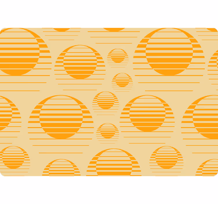 Geometrická tapeta s retro oranžovými slunci - TenStickers