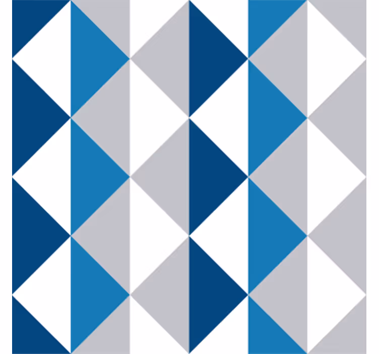 Triangles tapeta klasický modrý vzor - TenStickers