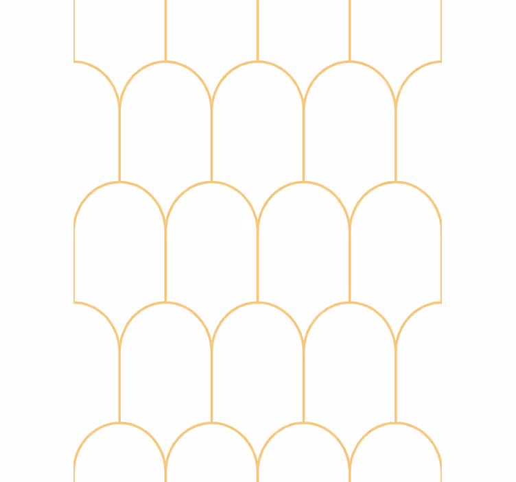 Tapeta do obývacího pokoje s elegantními zlatými oblouky - TenStickers