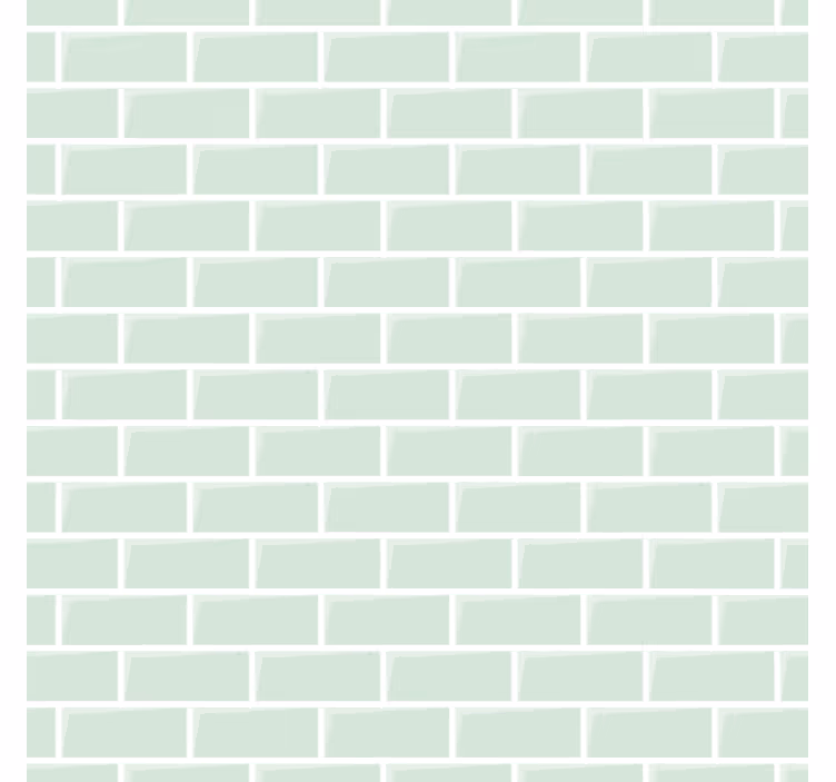 Cihlová tapeta v zeleném elegantním vzoru - TenStickers