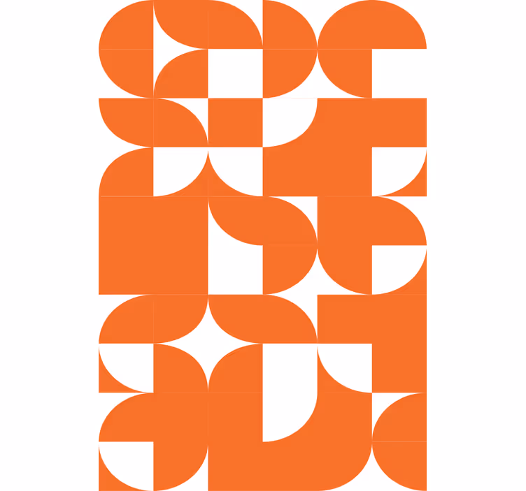 Textury a vzory tapet geometrický vzor s oranžovými kruhy - TenStickers