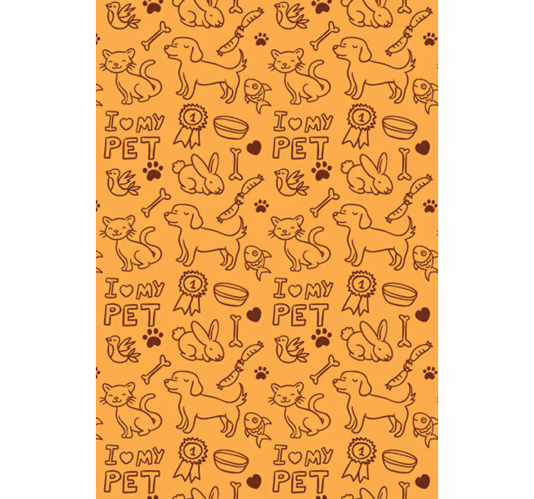 Zvířecí tapeta moji mazlíčci - TenStickers