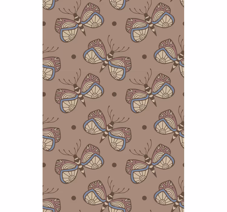 Tapeta do ložnice inspirativní vintage motýl - TenStickers
