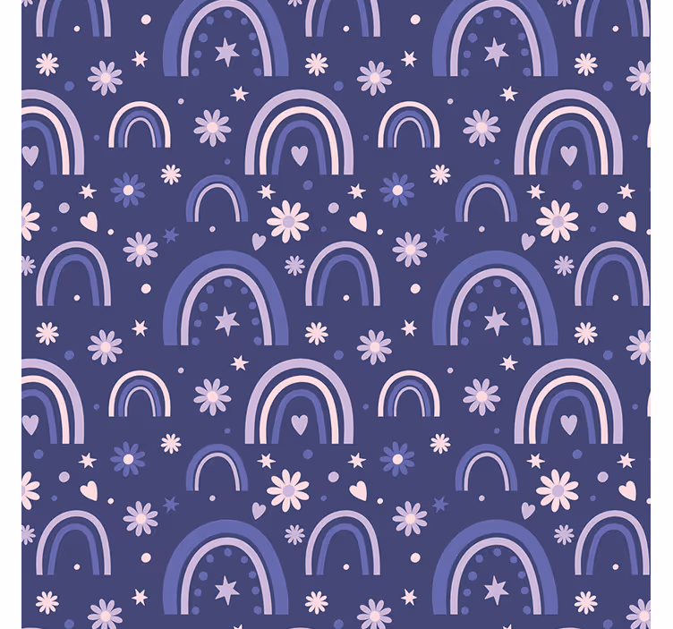 Tapeta do ložnice fialové duhy - TenStickers
