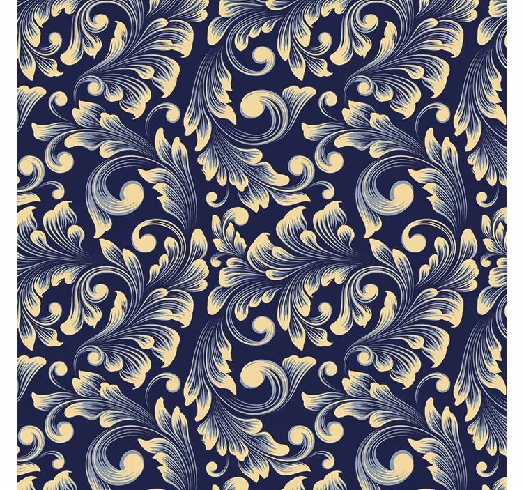Tapeta do ložnice s pozlaceným botanickým designem - TenStickers