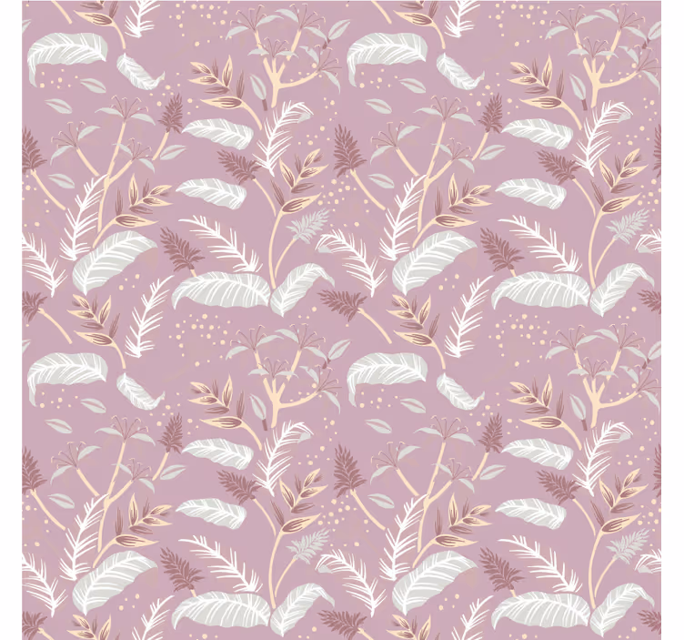 Tapeta do ložnice s botanickým listovým vzorem - TenStickers