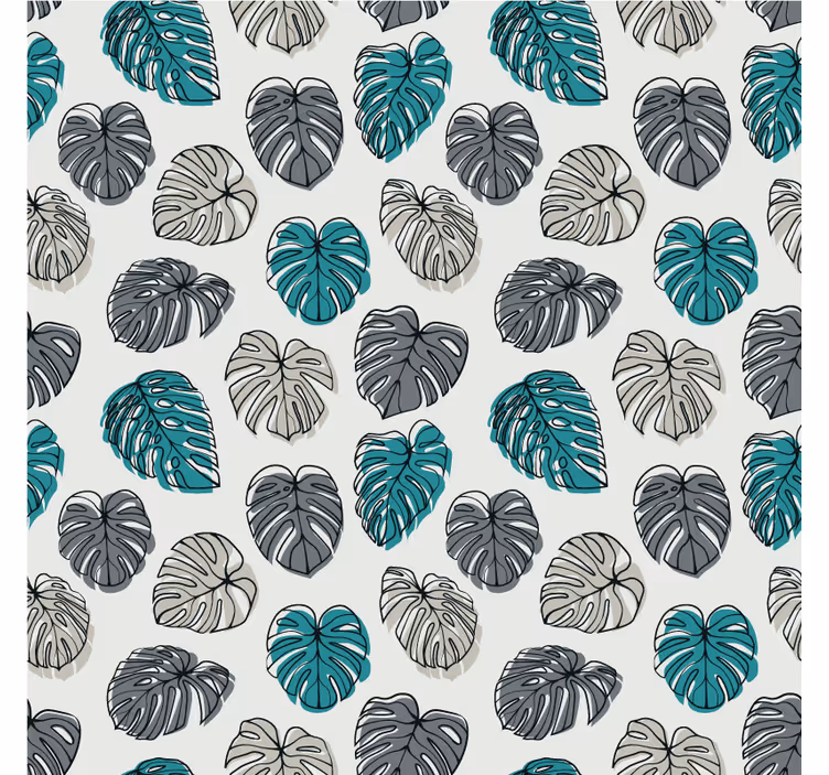 Tapeta do ložnice s motivem listů monstera - TenStickers