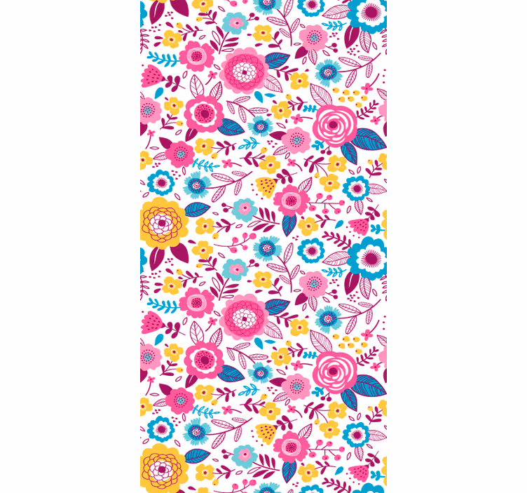 Tapeta do ložnice vibrantní botanická motivace - TenStickers