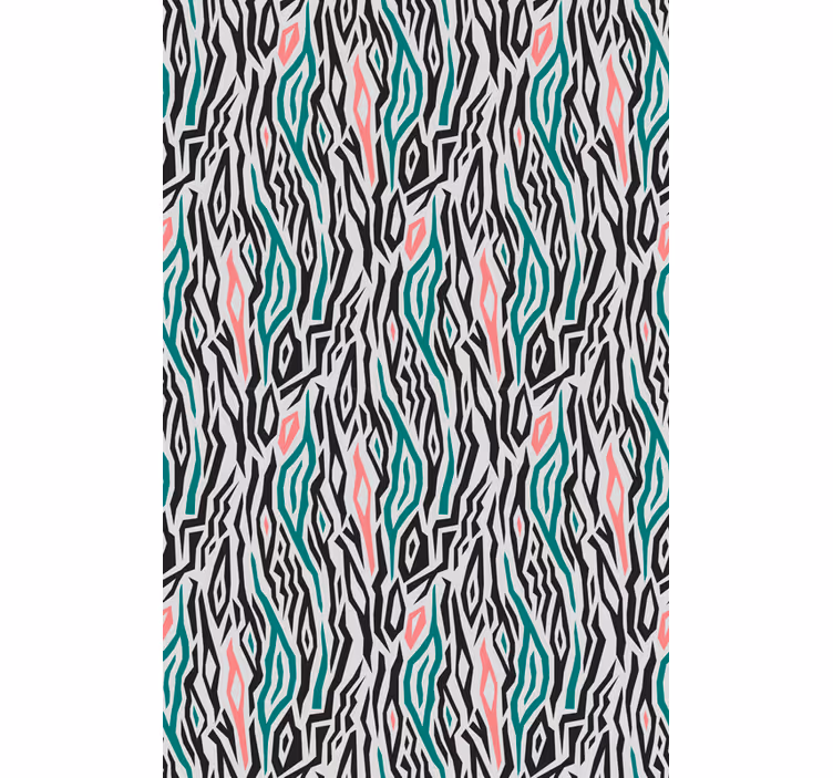 Zvířecí tapeta modro-růžová zebra - TenStickers