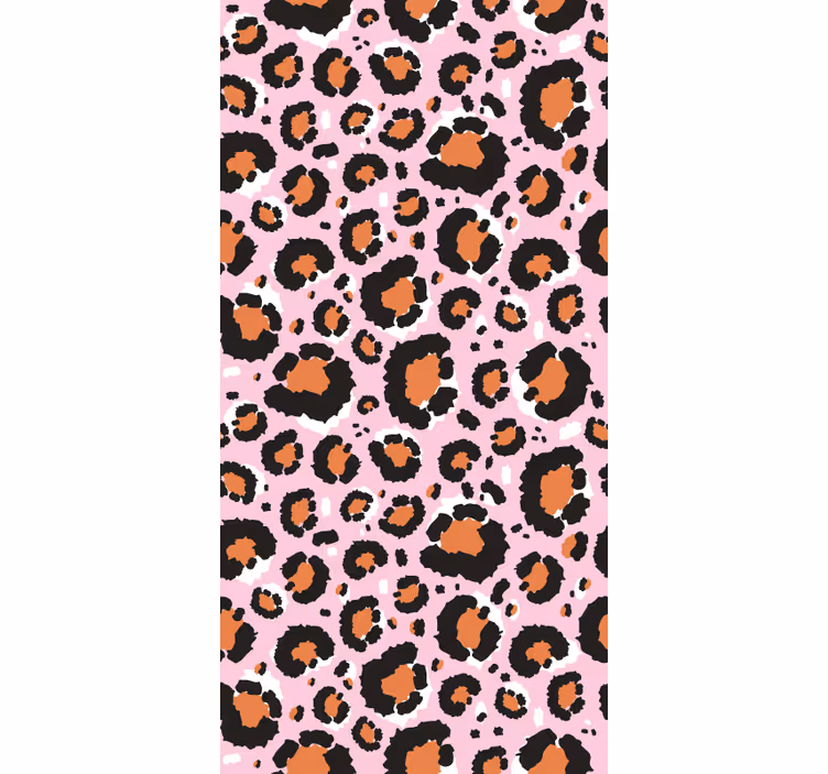 Zvířecí tapeta s motivem růžového leoparda - TenStickers