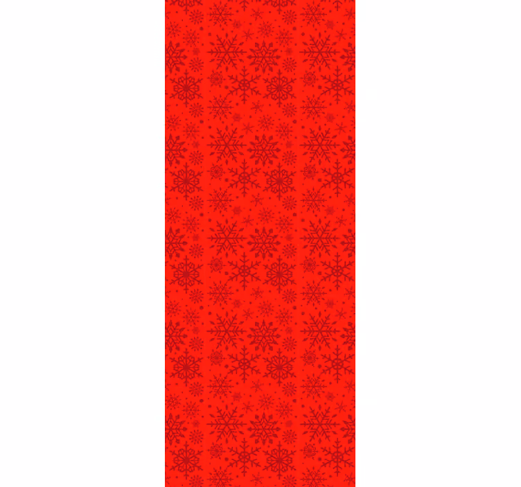 Vánoční tapeta Červené sněhové vločky - TenStickers