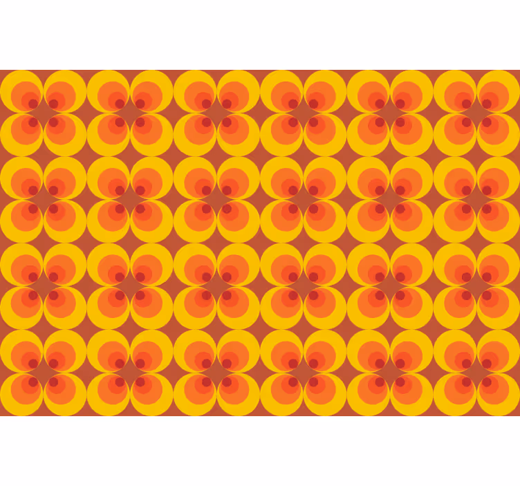 Kancelářská tapeta 70s retro kruhy - TenStickers