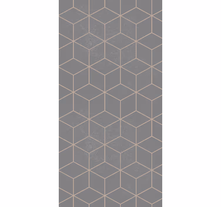 Kancelářská tapeta s geometrickým šedým hexagonem - TenStickers