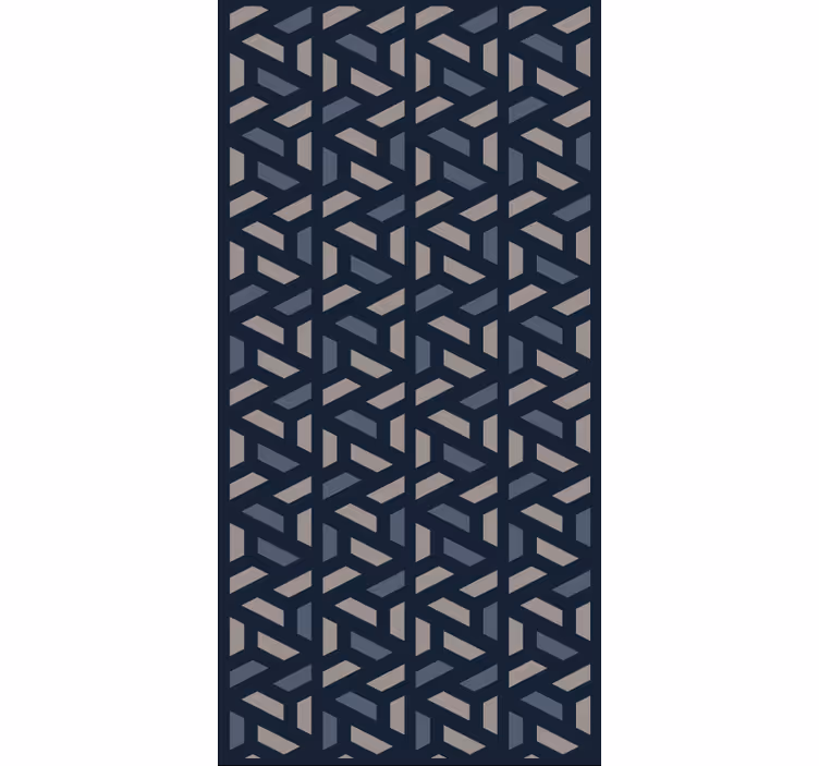 Tapeta pro chodby geometrický modrošedý trojúhelník - TenStickers