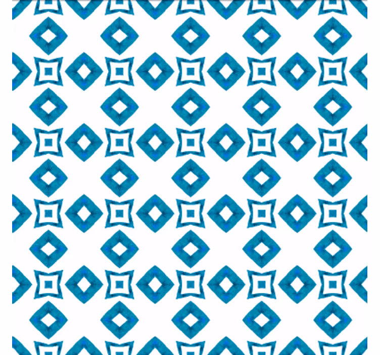 Tapeta pro jídelny s geometrickým modrým diamantem - TenStickers
