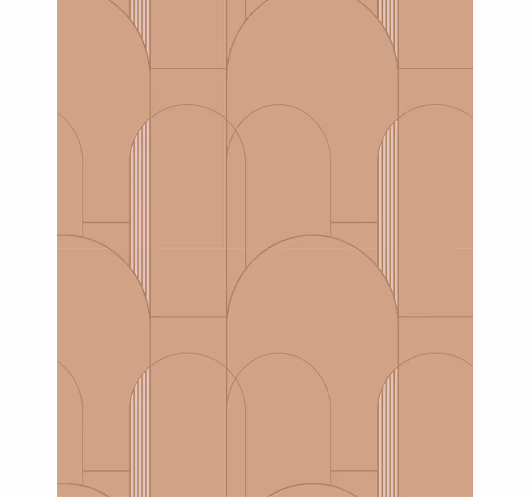 Tapeta pro jídelny s terakotovým geometrickým vzorem - TenStickers