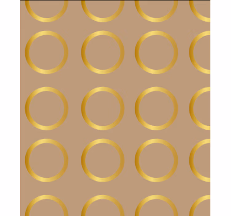 Tapeta pro jídelny s geometrickým vzorem zlatých kruhů - TenStickers