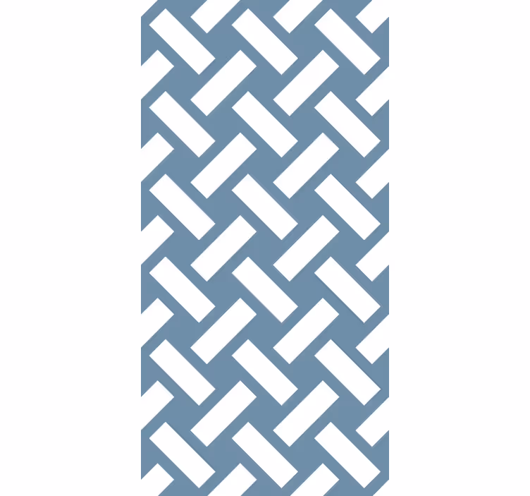 Tapeta pro jídelny geometrický modrý čtvercový vzor - TenStickers
