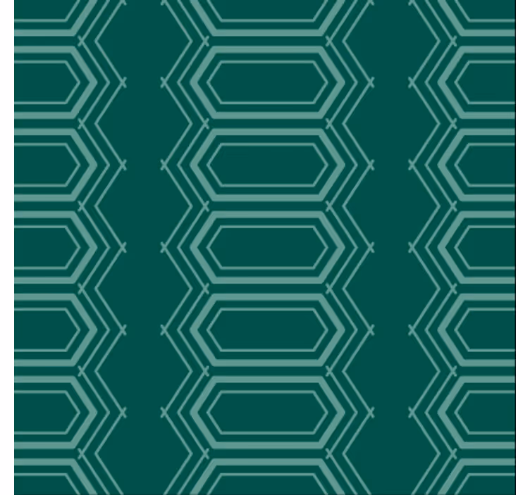 Tapeta pro jídelny smaragdový geometrický vzor - TenStickers