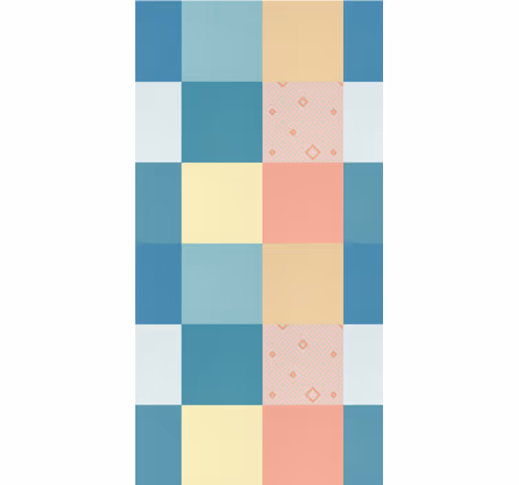 Tapeta pro jídelny geometrická pastelová kostka - TenStickers