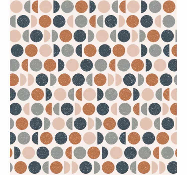 Geometrická tapeta s retro tečkovaným vzorem - TenStickers