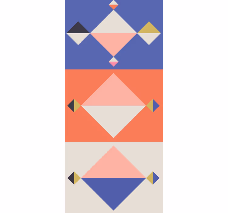 Geometrická tapeta abstraktní moderní tvary - TenStickers