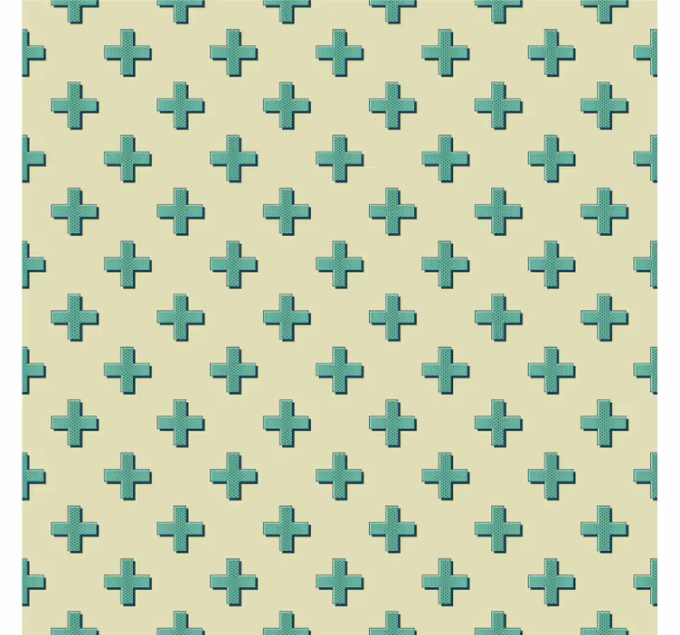 Geometrická tapeta mátové tvary - TenStickers