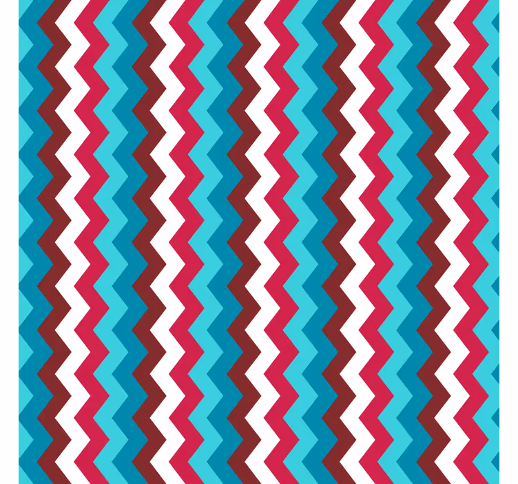 Geometrická tapeta s vlnitým zigzag vzorem - TenStickers