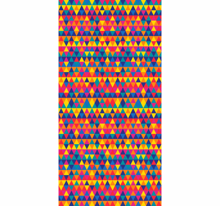 Geometrická tapeta s barevným trojúhelníkovým vzorem - TenStickers