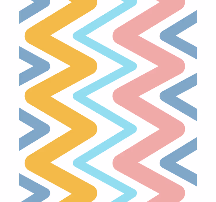 Geometrická tapeta Živý cikcak koncept - TenStickers