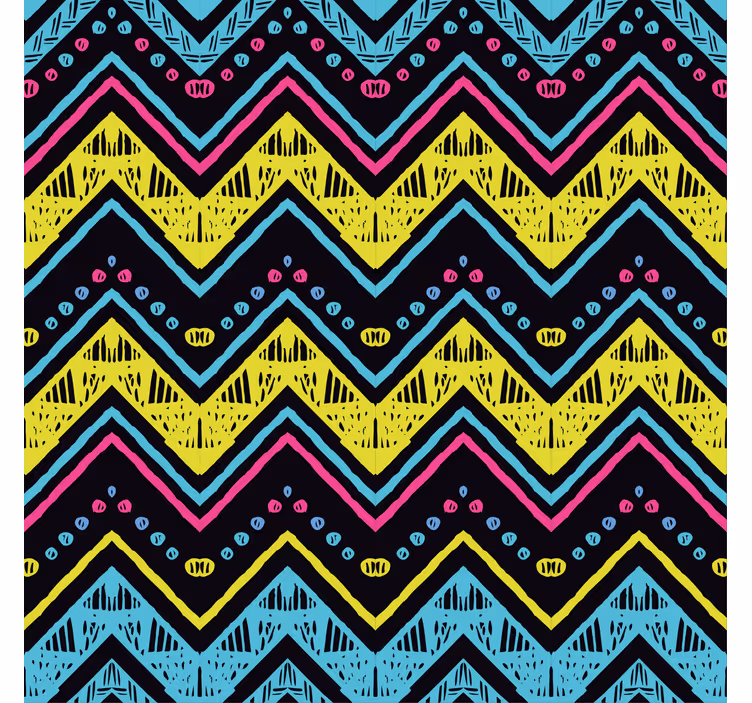Geometrická tapeta s jasným vzorem chevron - TenStickers