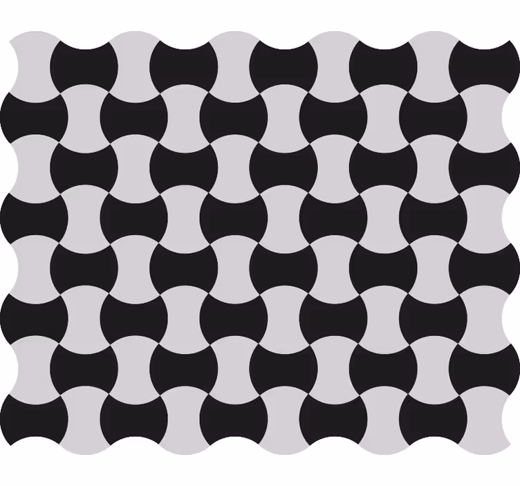 Geometrická tapeta Černobílé křivky - TenStickers