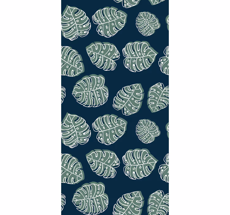 Příroda tapeta zelená a modrá monstera deliciosa - TenStickers