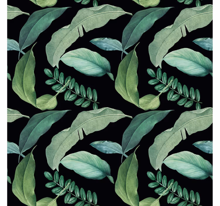 Příroda tapeta zelené listnaté botanické motivy - TenStickers