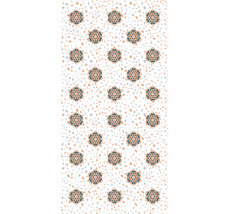 Tapeta ostatní textury terrazzo s květinami - TenStickers
