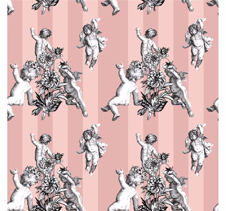 Vinobraní tapeta francouzský vintage pruhovaný vzor - TenStickers