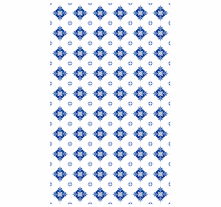 Zkontrolovaná tapeta s keramickým květinovým motivem - TenStickers